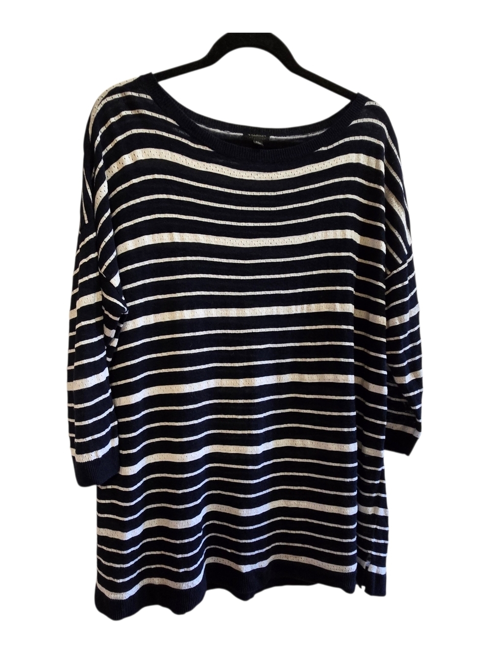 Talbots Womens  Navy and White Striped Sweater